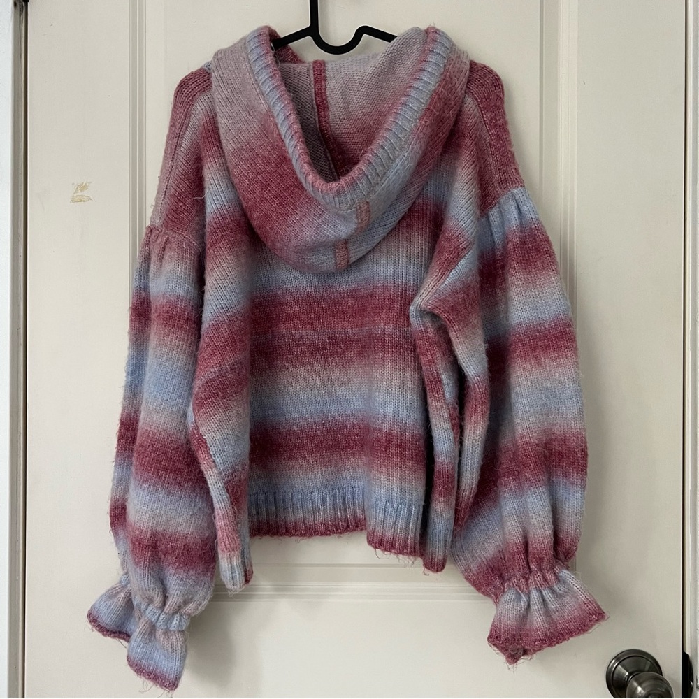 Something Navy Ombre Striped Hoodie in Blue Combo - Picture 9 of 9